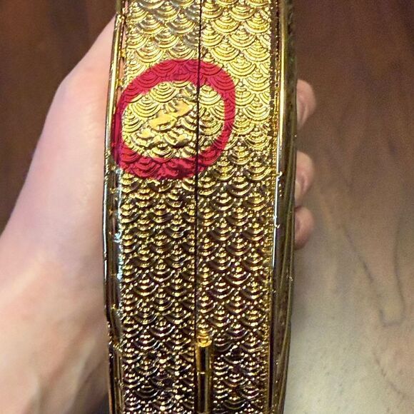 $339 MSRP - Ramla TOURBILLON Bag - BRASS Gold Colored & Brown Handmade Moroccan - Picture 6 of 14